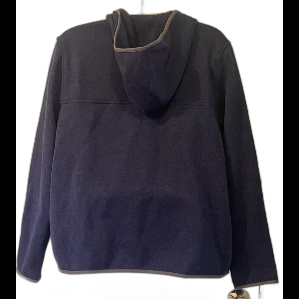 NWOT LL Bean Snap Hoodie Sweater Mens L Blue Heritage Outdoor Rustic Cabin Gorp